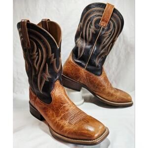 Ariat Plano Square Toe Western Cowboy Boots 10025166 Men's Size 10D Brown
